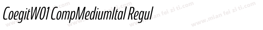 CoegitW01 CompMediumItal Regular字体转换